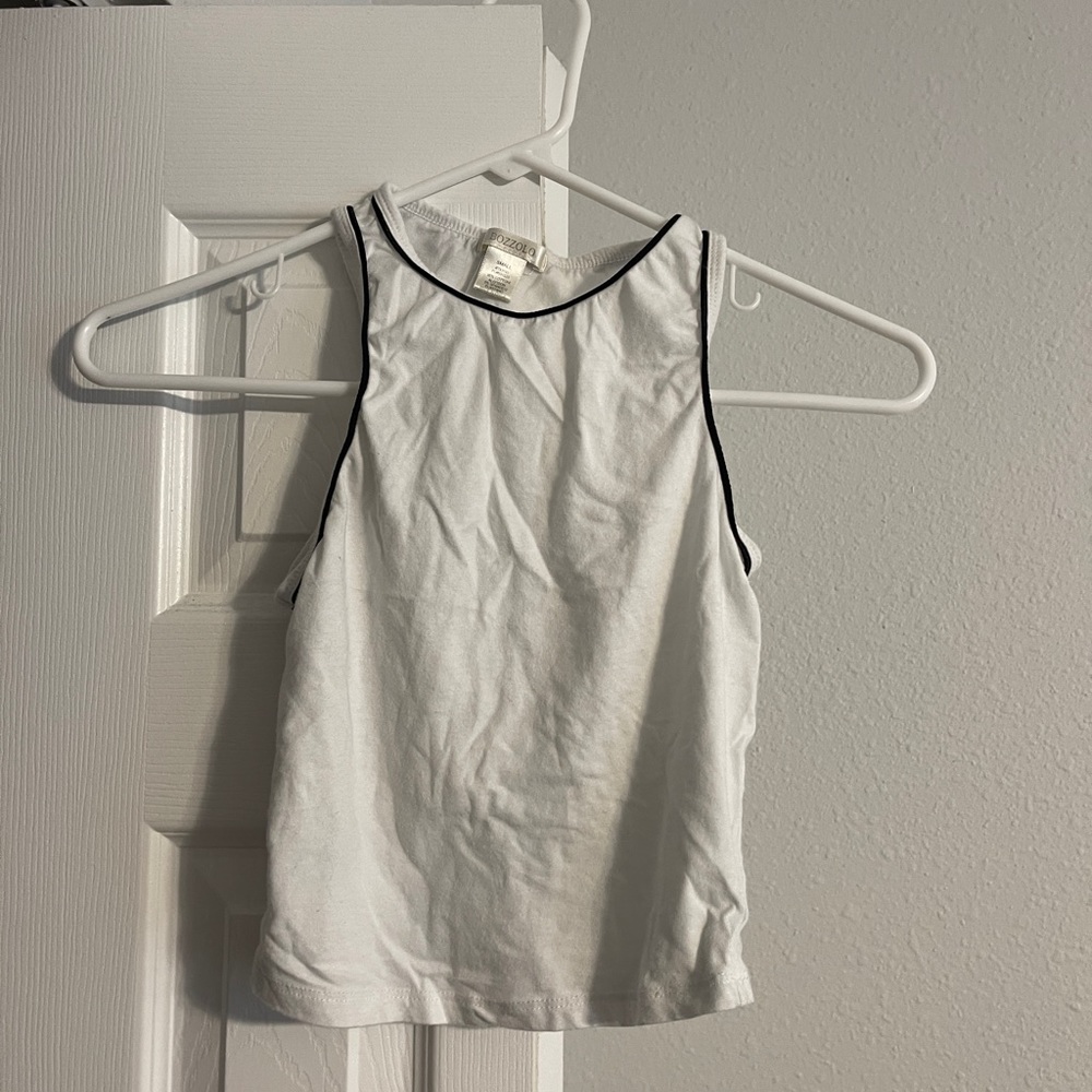 tight white crop top tank top